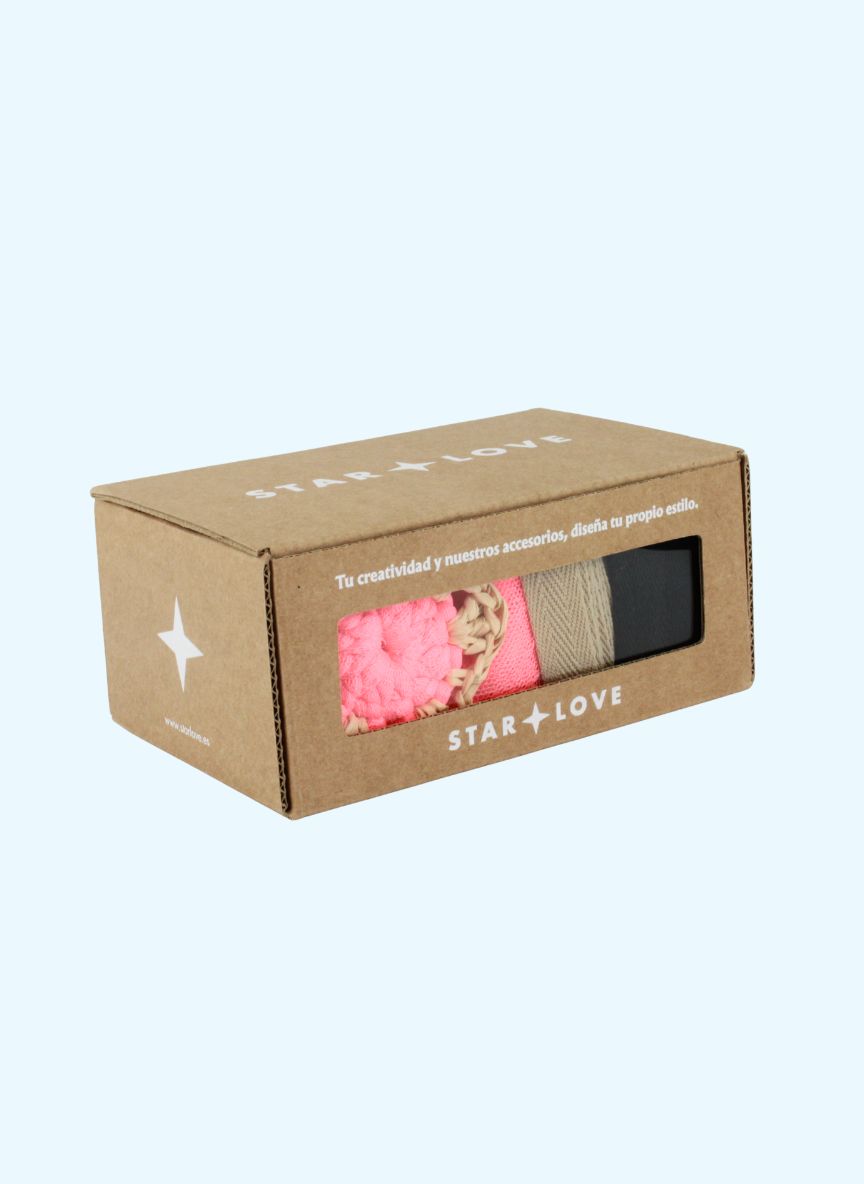 Pack adornos fluor fucsia y cintas para zapatos | Pack Flor Coral