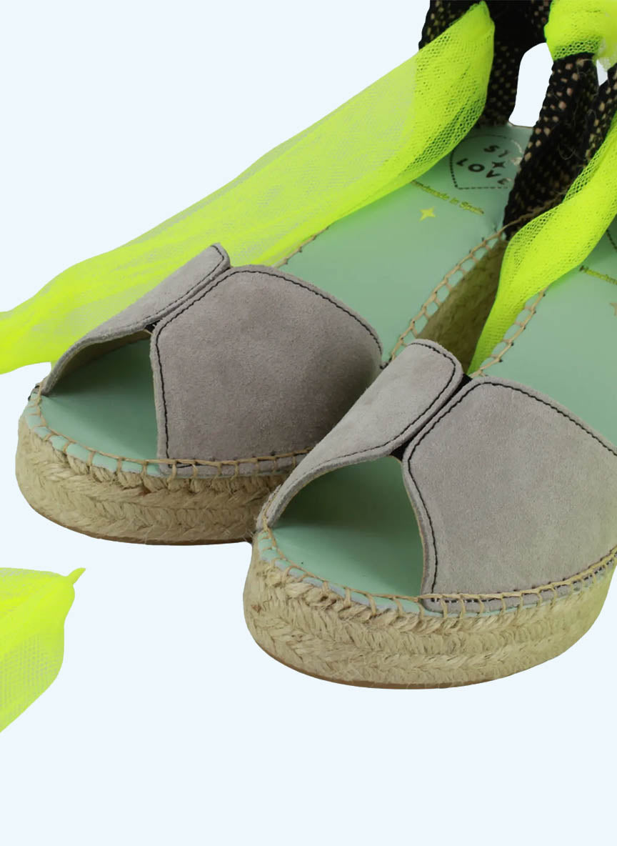 Alpargatas RNB Miss España color amarillo flúor