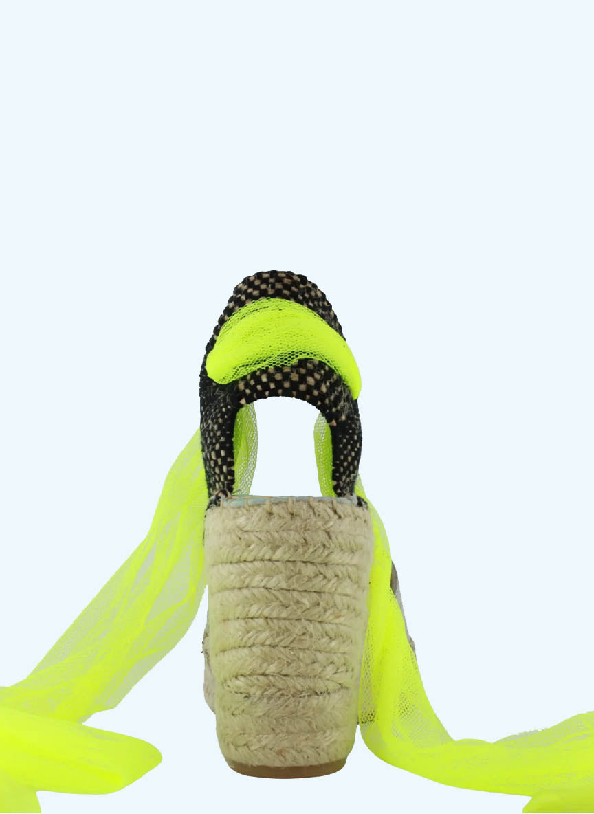 Alpargatas RNB Miss España color amarillo flúor